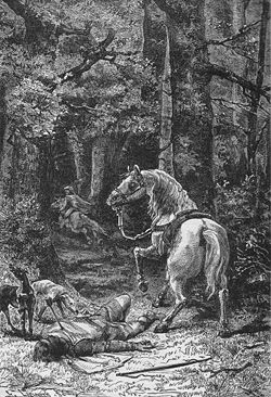 Death of William Rufus. Lithograph, 1895