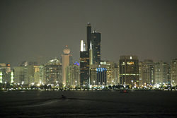 Abu Dhabi's skyline from Marina Mall