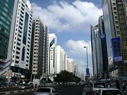 A street in Abu Dhabi city.