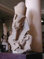 Statue of Akhenaten in typical Amarna style.