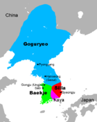 The Three Kingdoms of Korea in the 5th century.
