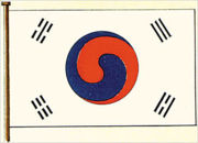 The earliest surviving depiction of the Korean / South Korean flag was printed in a U.S. Navy book Flags of Maritime Nations in July 1882.