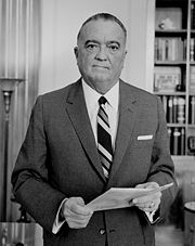 J. Edgar Hoover, director of the FBI, photographed in 1961. Hoover appointed Felt the third ranking official in the Bureau in 1971.
