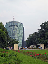 Charles de Gaulle Plaza seen from the Herăstrău Park