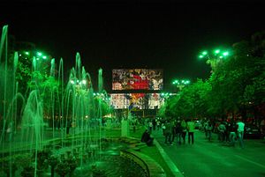 Unirii Boulevard during the White Night of Bucharest Festival