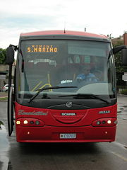 Sanmarinese international bus service link with Rimini, Italy.