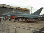 A Luftwaffe Eurofighter Typhoon (two-seater trainer version)