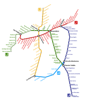 Santiago Metro map