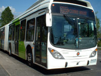 A new Transantiago system articulated bus.