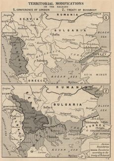 Boundaries on the Balkans after the First and the Second Balkan War