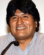 Current president Evo Morales