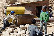 Miners at work in Potosí