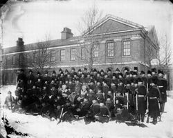 "D" Company of the 1st King's, Wellington Barracks, Halifax, Nova Scotia, early 1890s.