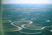 An oxbow in the making: meanders and sandbank deposition on the Nowitna River, Alaska