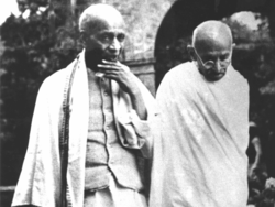 Patel with Gandhi in the early 1940s