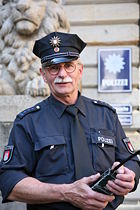 German state police officer in Hamburg.