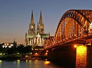The Cologne Cathedral at the Rhine river is a UNESCO World Heritage Site.