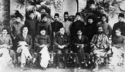 Iqbal, with Muslim political activists.