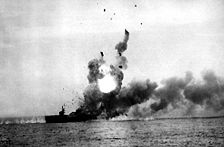 USS St. Lo explodes after kamikaze strike