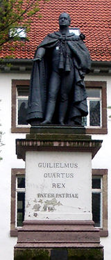 A statue of William IV in Göttingen, Germany