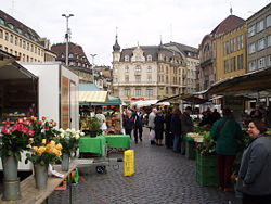 Marktplatz, Basel's market square.