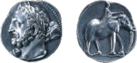Hannibal - Silver double shekel, c. 230 BC, The British Museum