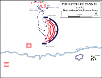 Destruction of the Roman army, courtesy of The Department of History, United States Military Academy.