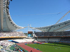 The refurbished Athens Olympic Stadium was the site of the 2004 Olympic Games and the 2007 UEFA Champions League Final.