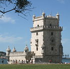 Belém Tower, built in the 1510s and a symbol of the Age of Discovery, Lisbon.