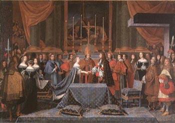 The wedding ceremony of Louis XIV and Marie-Thérèse at Saint-Jean-de-Luz