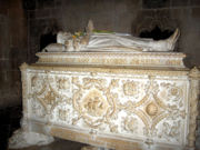Tomb in the Jerónimos Monastery in Belem.