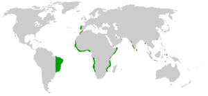 Map of the Portuguese Empire during the reign of John III (1502–1557).