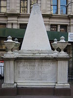 Hamilton's Tomb in the graveyard of Trinity Church, New York.