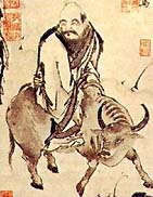 According to legends, Laozi leaves China on his water buffalo.
