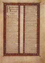 Page from the Lorsch Gospels of Charlemagne's reign
