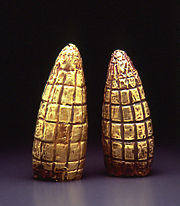 Gold Maize. Moche Culture 300A.D. Larco Museum Lima, Peru