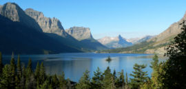 St. Mary Lake is the second largest lake in the park, after Lake McDonald.