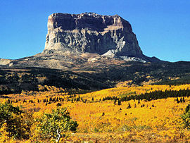 Chief Mountain is an isolated peak on the easternmost boundary of the park.
