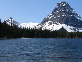 Two Medicine Lake with Sinopah Mountain.