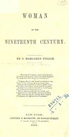 Title page for Woman in the Nineteenth Century (1845)