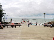 Bridge into the sea in Palanga, the most popular sea resort in Lithuania