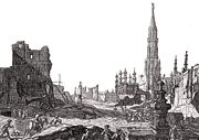 Grand Place after the 1695 bombardment by the French army