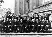 The 1927 Solvay Conference in Brussels was the first world physics conference.