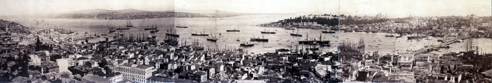 Panoramic view of the city in the 1870s as seen from the Galata Tower (full image)