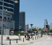 Street level view of Levent as seen from the entrance of Metrocity