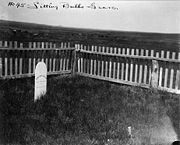 Sitting Bull's grave at Fort Yates, ca. 1906