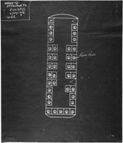Seat layout on the bus where Parks sat, December 1, 1955.