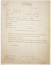 Police report on Rosa Parks, December 1, 1955, page 1.