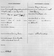Police report on Rosa Parks, December 1, 1955, page 2.