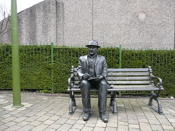 L.S. Lowry memorial at Mottram in Longdendale